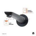 Ver imagem 4 de Torneira Para Banheiro Misturador Duplo Comando de Parede Piau Pingoo.casa - Preto