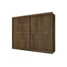 Guarda Roupa Casal 100% Mdf 2 Portas 6 Gavetas - Sevilha- Brauna - 3