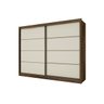 Guarda Roupa Casal 100% Mdf 2 Portas 6 Gavetas - Sevilha- Brauna - 4