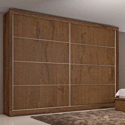 Guarda Roupa Casal 2 Portas 6 Gavetas - Sevilha-Braúna - Made Marcs - 1
