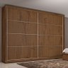 Guarda Roupa Casal 100% Mdf 2 Portas 6 Gavetas - Sevilha- Brauna - 1