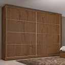 Ver imagem 1 de Guarda Roupa Casal 100% Mdf 2 Portas 6 Gavetas - Sevilha- Brauna