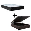 Ver imagem 1 de Cama Baú Viúva 128 Tecido Sintético Marrom com Colchão Marrocos - Poliéster - Espuma D33 30cm