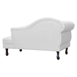 Divã Moderno Larissa Lado Direito Corino Branco - 4