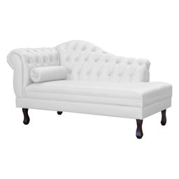 Divã Moderno Larissa Lado Direito Corino Branco - 3