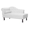 Divã Moderno Larissa Lado Direito Corino Branco - 3