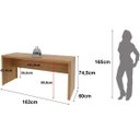 Ver imagem 6 de Mesa para Escritório Escrivaninha 163 Cm Amêndoa