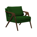 Ver imagem 2 de Kit 2 Poltronas Sala de Estar Madeira Maciça Mel Monique Assento Veludo Verde