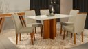 Ver imagem 1 de Mesa de jantar + 6 cadeiras França Tampo 160 Cm capuccino