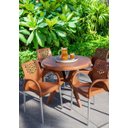 Ver imagem 3 de Mesa Redonda Jardim/varanda Deluxe Polipropileno:terracota