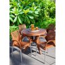 Mesa Redonda Jardim/varanda Deluxe Polipropileno:terracota - 3