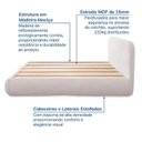 Ver mais imagens de Cama com Cabeceira Estofada Queen Orla CabeCasa MadeiraOriginals