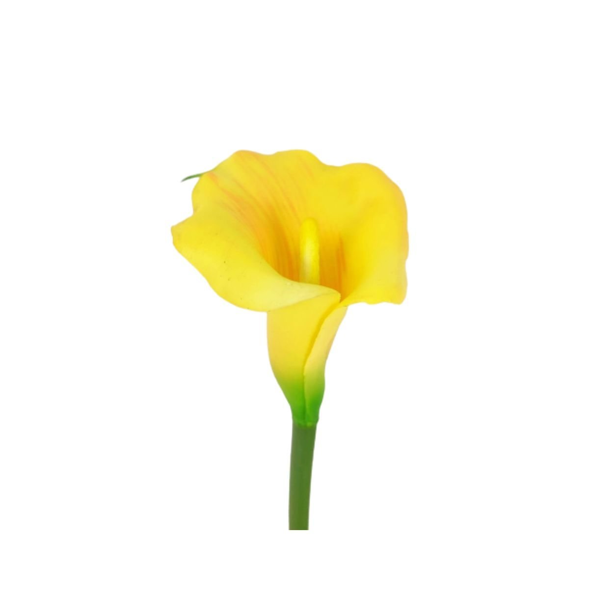 9 Flores Copos de Leite Silicone Artificiais 35cm Amarelo - 3