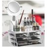Organizador Suporte em Acrílico com Espelho Porta Maquiagem - 1