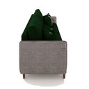Ver imagem 6 de Sofá Montecarlo 3 Lugares 232cm Veludo/pu Verde/cinza