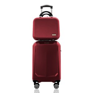 Kit Mala de Bordo mais Frasqueira Rígida ABS - Gladiador A6 Cereja