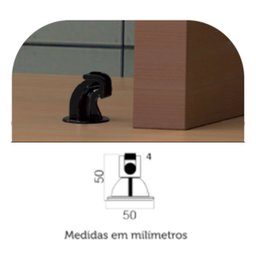 Prendedor de porta magnético adesivo para porta pivotante - Preto - 3