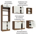 Ver imagem 5 de Armário de Cozinha Completa 250cm Rustic/Branco Agata Madesa 01