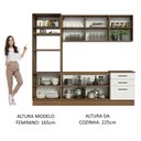 Ver imagem 6 de Armário de Cozinha Completa 250cm Rustic/Branco Agata Madesa 01