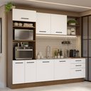 Ver imagem 1 de Armário de Cozinha Completa 250cm Rustic/Branco Agata Madesa 01