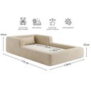 Ver imagem 3 de Cama Montessoriana Berço Aconchego 118x178x25 Boucle Bege – Keiko