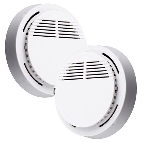 Detector de Incendio Fumaça Kit 2 Unidades Sensor Fotoeletrico Alarme 85db Fogo Proteçao Casa Reside
