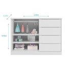 Ver imagem 6 de Jogo de Quarto Infantil Pérola com Guarda Roupa e Cômoda Branco - Phoenix Baby Branco