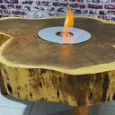 Ver imagem 5 de Mesa Centro Nobre Lareira Rústica Ecológica Inox - Ypê 65cm