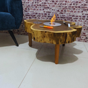 Ver imagem 2 de Mesa Centro Nobre Lareira Rústica Ecológica Inox - Ypê 65cm