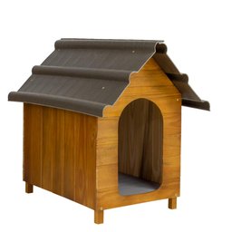 Casinha de Cachorro Telhado Ecológico em Madeira Maciça N° 4 - Cerejeira - 1