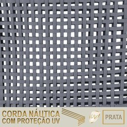 4 Espreguiçadeiras Catar 4 Mesas Garden Corda Náutica Trama Prata - 6