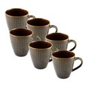 Ver imagem 1 de Jogo de 6 Canecas Puntato Fine em Cerâmica 345 Ml - L'hermitage