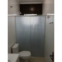 Ver imagem 2 de Adesivo Decorativo Jateado Quadriculado para Vidro, Box, Janela e Portas - 50x122cm