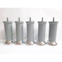 Ver imagem 6 de Kit 12 Pés Cama Box Queen ou King Varian Cinza C/ Base Metalizada 13cm Altura Baú