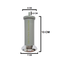 Ver imagem 2 de Kit 12 Pés Cama Box Queen ou King Varian Cinza C/ Base Metalizada 13cm Altura Baú