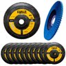 Disco de Lixa Flap Zirconio 7 POL 180 mm Aço Inox Grão 120 Kit 10 Unidades EVALD - 1