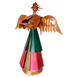 Anjinho de Natal Artesanal de Ferro para Decoração Natalina de Mesa Libertas Rosas Artesanato Anjo T - 3