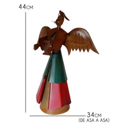Anjinho de Natal Artesanal de Ferro para Decoração Natalina de Mesa Libertas Rosas Artesanato Anjo T - 2