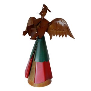 Anjinho de Natal Artesanal de Ferro para Decoração Natalina de Mesa Libertas Rosas Artesanato Anjo T