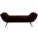 Ver imagem 5 de Kit Cabeceira Cama Box Casal 195 cm Madrid com Puff Recamier Santorini P05 Couríssimo Marrom - Lyam