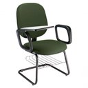 Ver imagem 1 de Cadeira Universitária com Prancheta para Escolas Linha Uno Verde