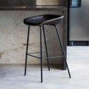 Ver imagem 4 de Kit 2 Cadeira Banqueta Industrial Alta com Assento Estofado Leather Edecasamoveis