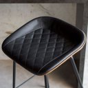 Ver imagem 7 de Kit 2 Cadeira Banqueta Industrial Alta com Assento Estofado Leather Edecasamoveis