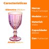Taça Rosa de Vidro Furta-cor Lace 330ml 1 Peça - Haus Concept Brinox - 5