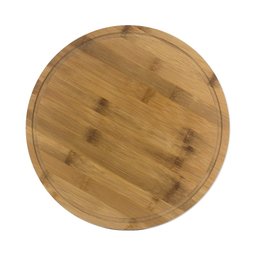 Tábua De Bambu Com Cúpula Acrílica Redonda Para Bolo Pizza - 31cm - 3