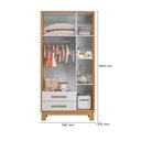 Ver imagem 3 de Kit Quarto de Bebê Q Encanto Slim com Berço Mini Cama Guarda Roupa 3 Portas e Colchão D18 130x70 Mov