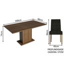 Ver imagem 3 de Conjunto Sala de Jantar Mesa Tampo de Madeira 6 Cadeiras Rustic/oxford Hanna Madesa