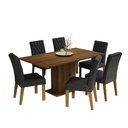 Ver imagem 2 de Conjunto Sala de Jantar Mesa Tampo de Madeira 6 Cadeiras Rustic/oxford Hanna Madesa
