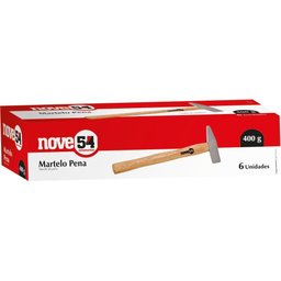 Martelo Pena 1000g Aço Forjado Cabo Madeira - Nove54 - 2