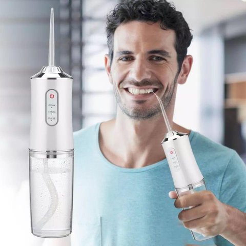 Irrigador Bucal Limpeza Dente Profunda Elétrico/profissional Usb Branco